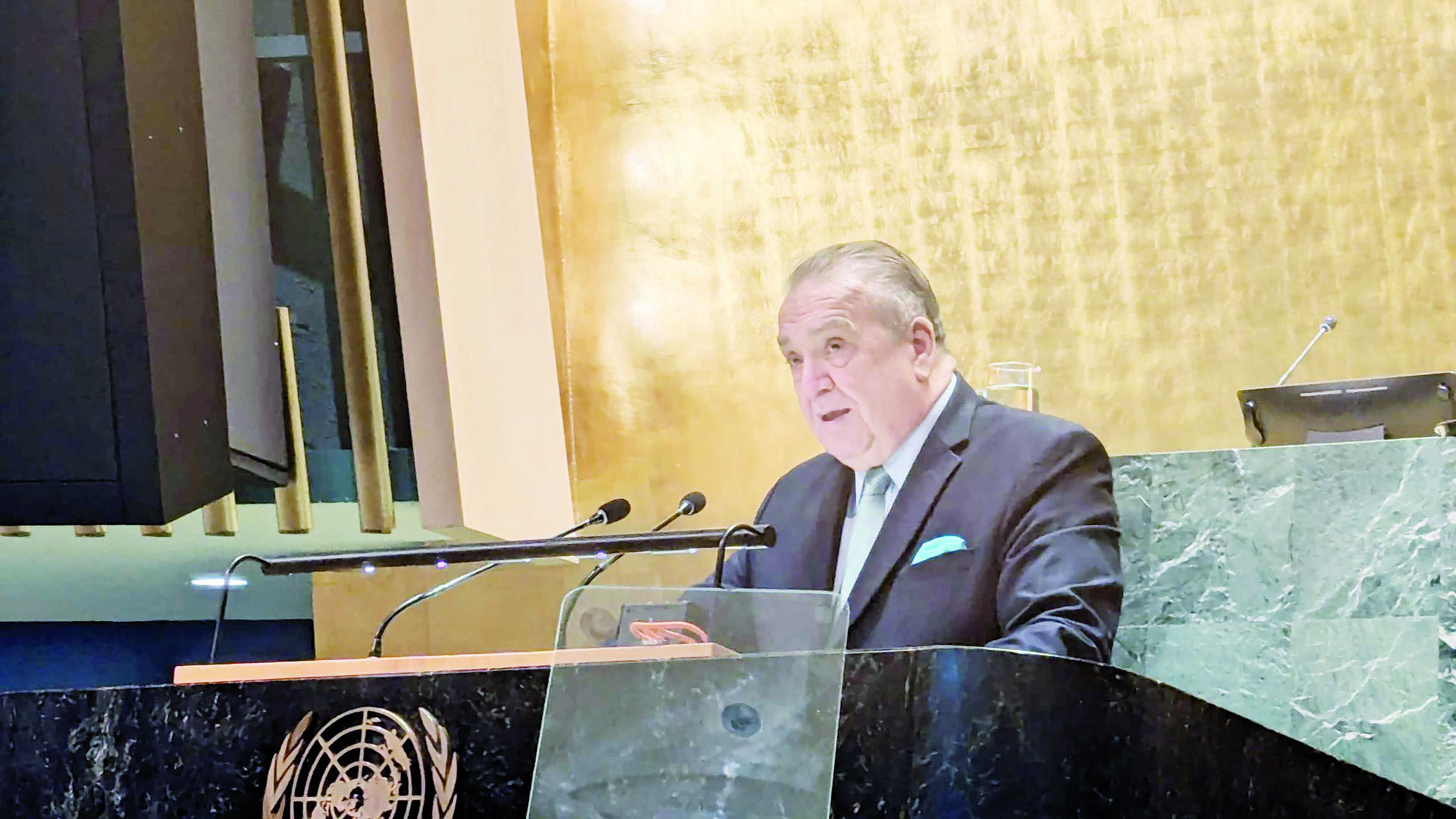 Amar Bendjama, représentant permanent de l'Algérie à l'ONU. Le «Diplomate de l'année 2025»