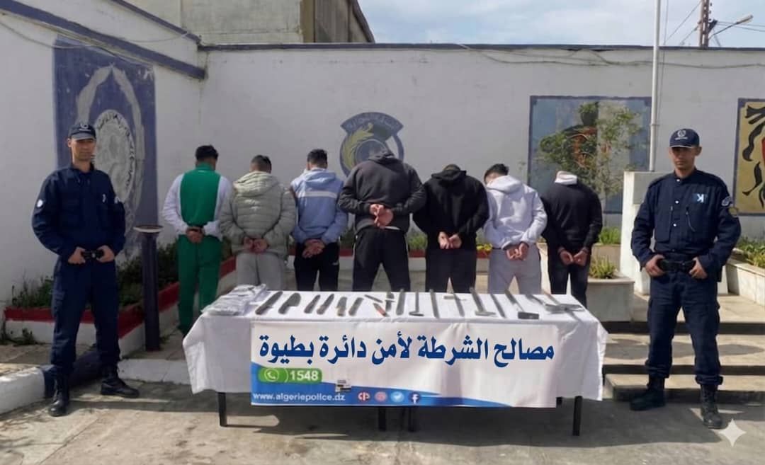 Lutte contre la criminalité urbaine. 07 personnes arrêtées  et des armes blanches saisies à Béthioua