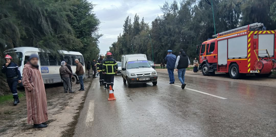 El Matmar (Relizane). Accident de la route  sur la RN 4
