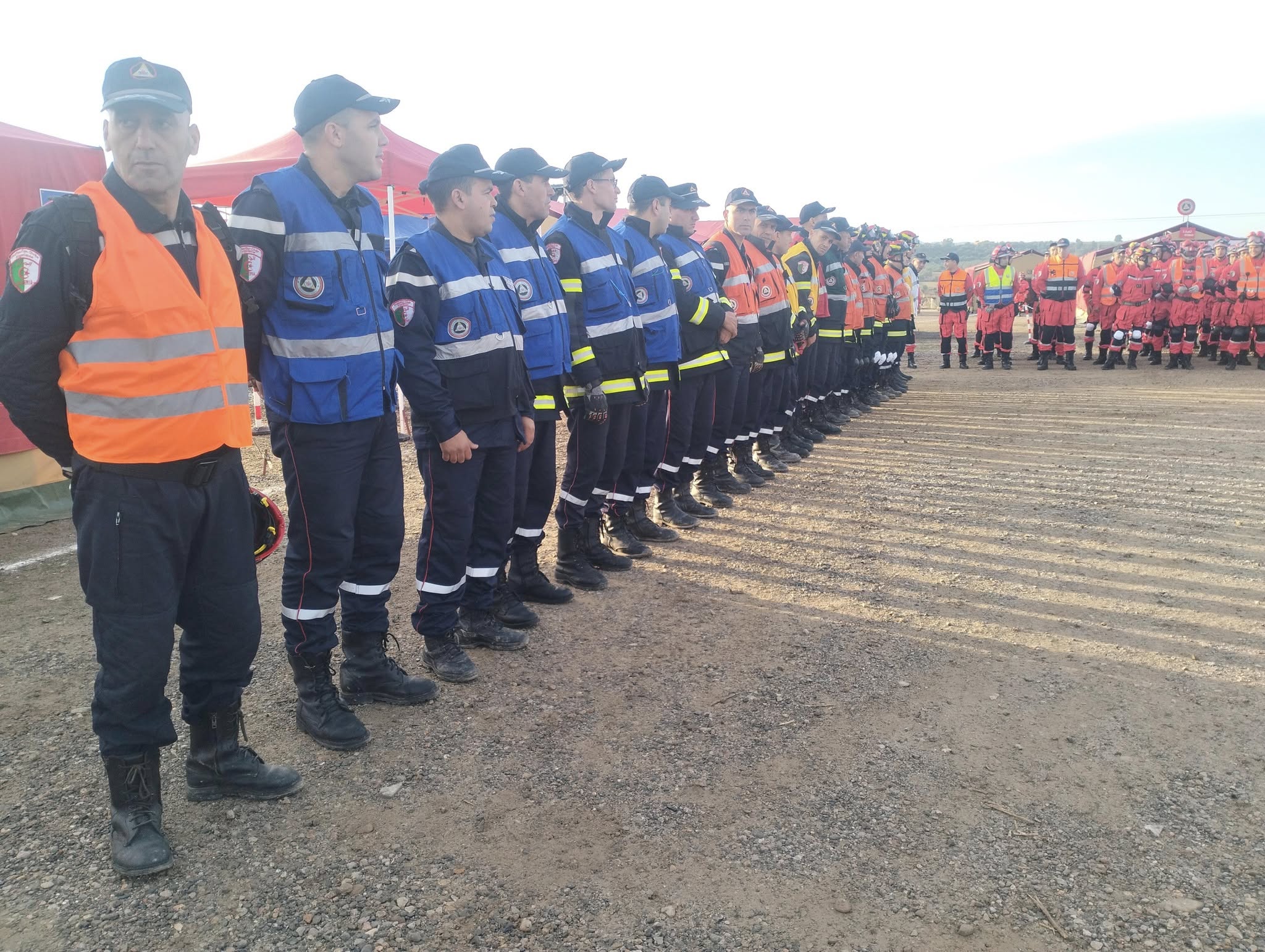 Protection civile de Bouira. Manœuvre de simulation